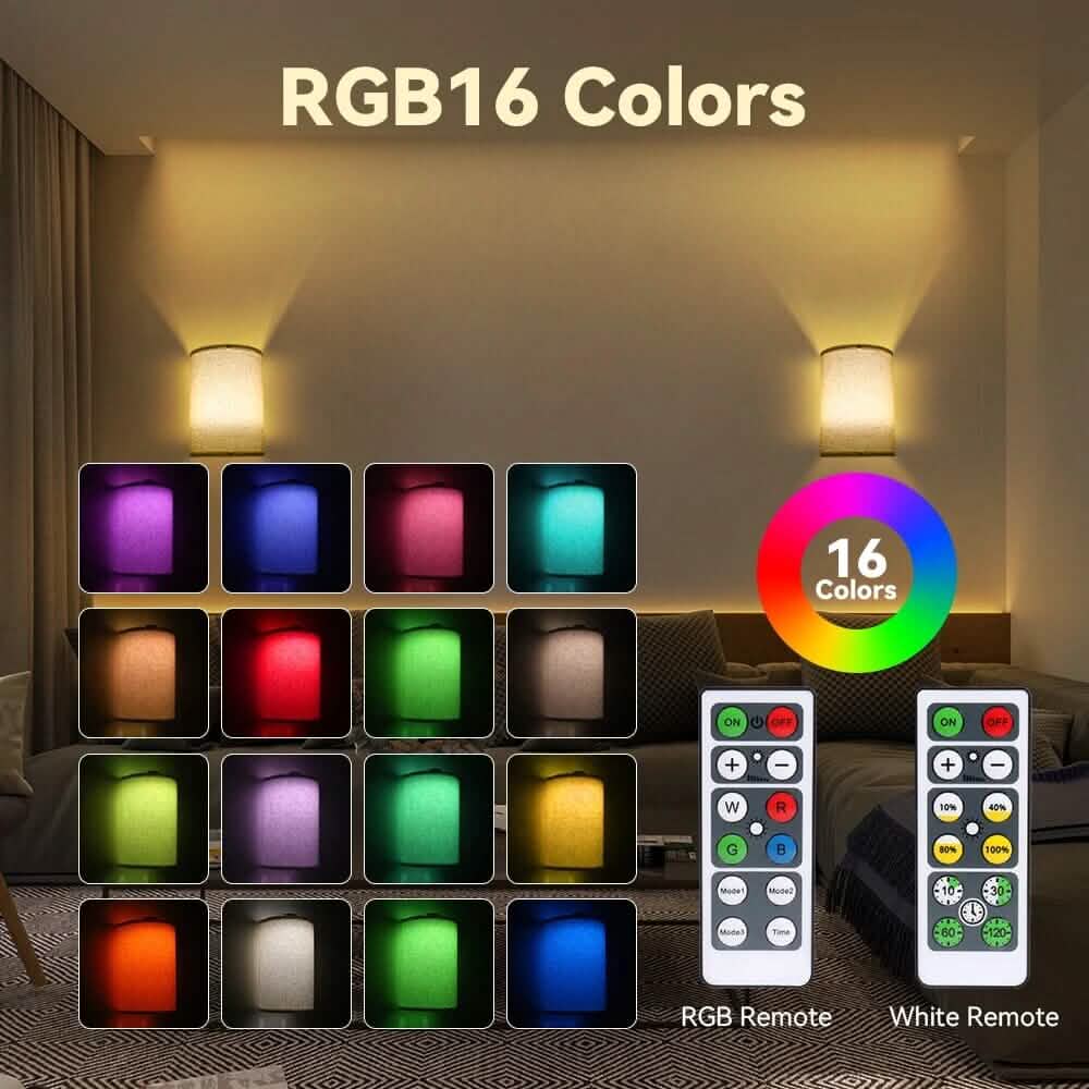 2-Pack: Magnetic Wireless Wall Sconce Lighting Indoor Lighting - Tophatter Daily Deals