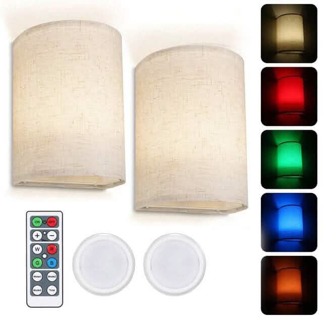 2-Pack: Magnetic Wireless Wall Sconce Lighting Indoor Lighting - Tophatter Daily Deals