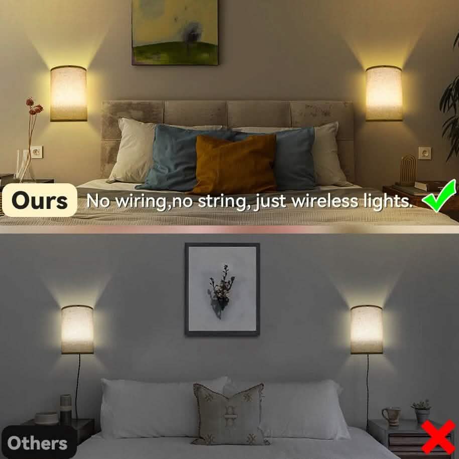 2-Pack: Magnetic Wireless Wall Sconce Lighting Indoor Lighting - Tophatter Daily Deals