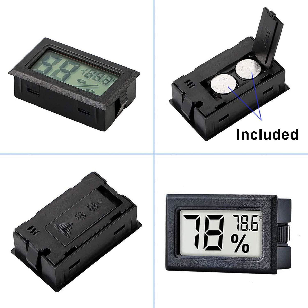 2-Pack: Mini Digital Hygrometer Gauge Indoor Thermometer Household Appliances - Tophatter Daily Deals
