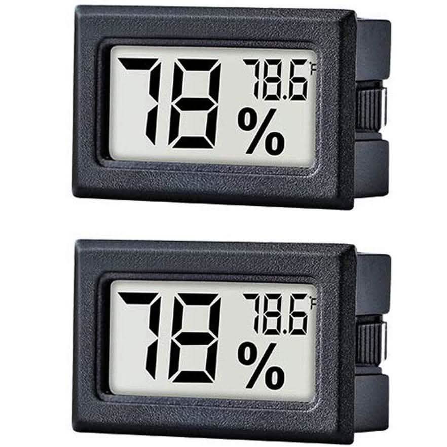 2-Pack: Mini Digital Hygrometer Gauge Indoor Thermometer Household Appliances - Tophatter Daily Deals