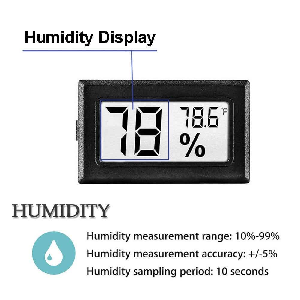 2-Pack: Mini Digital Hygrometer Gauge Indoor Thermometer Household Appliances - Tophatter Daily Deals