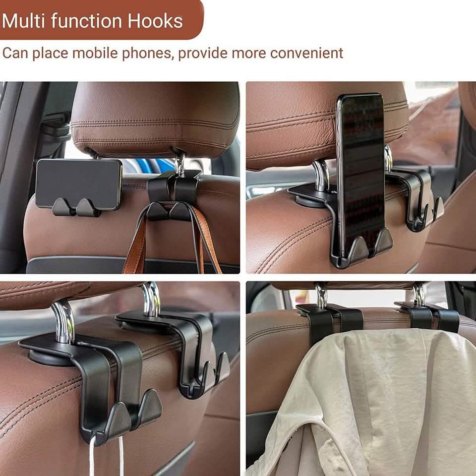 2 Pack: Multi-functional Vehicle Back Seat Hook Automotive - Tophatter Daily Deals
