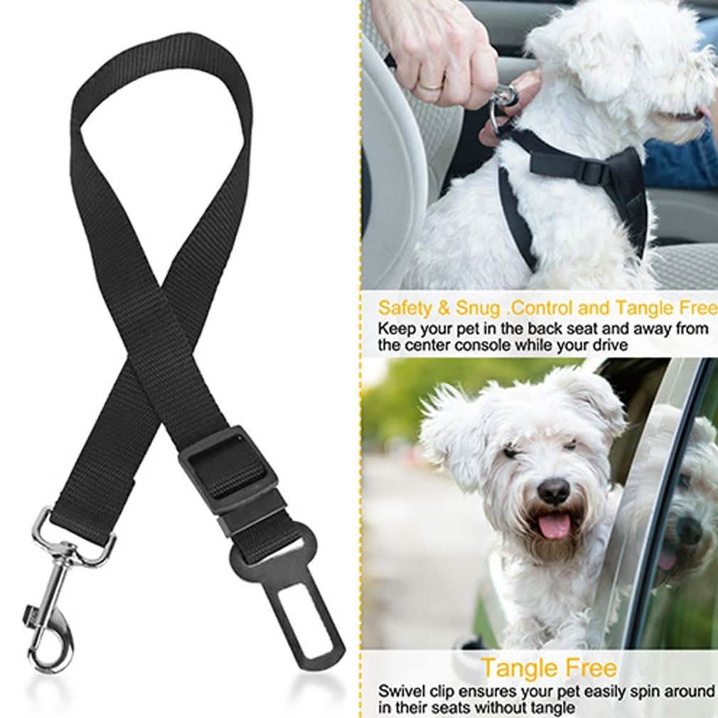 2-Pack: Multipurpose Pet Safety Vehicle Seat Belt Pet Supplies - Tophatter Daily Deals