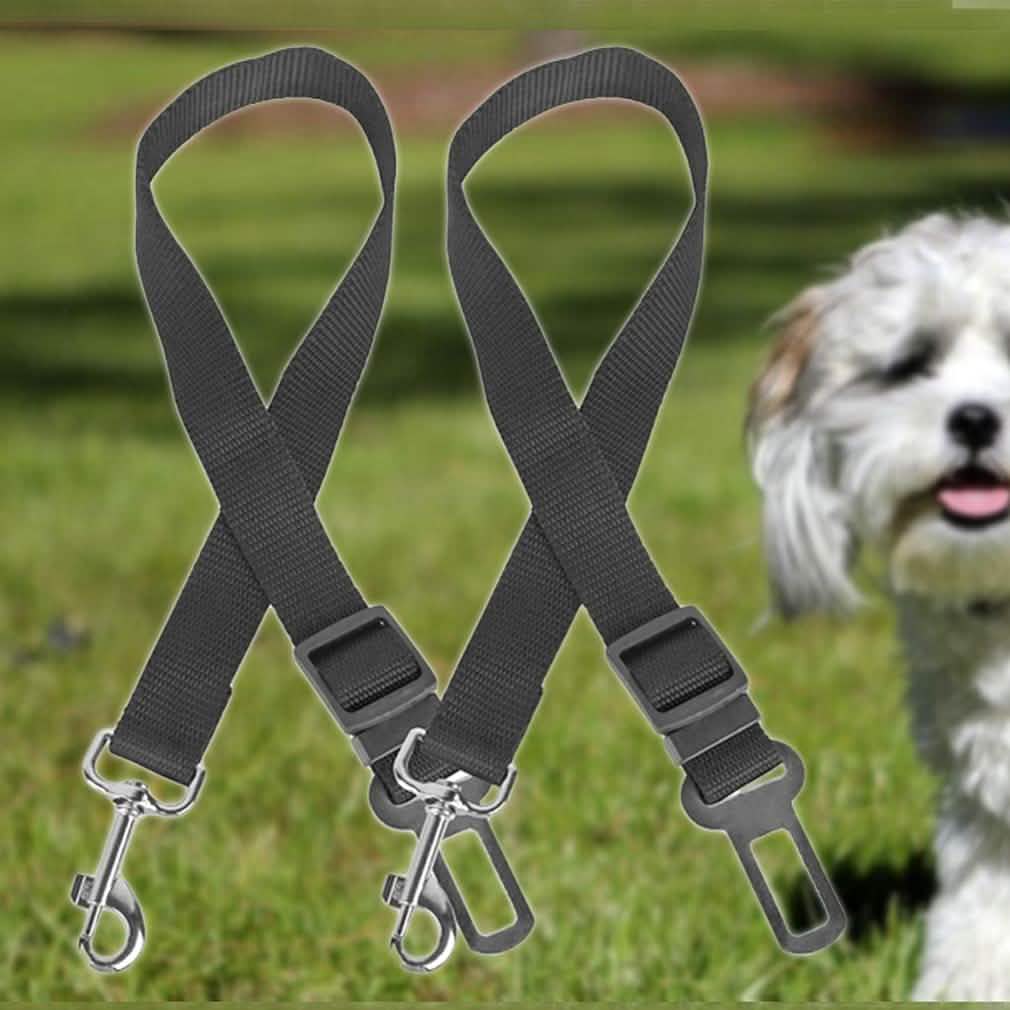 2-Pack: Multipurpose Pet Safety Vehicle Seat Belt Pet Supplies - Tophatter Daily Deals