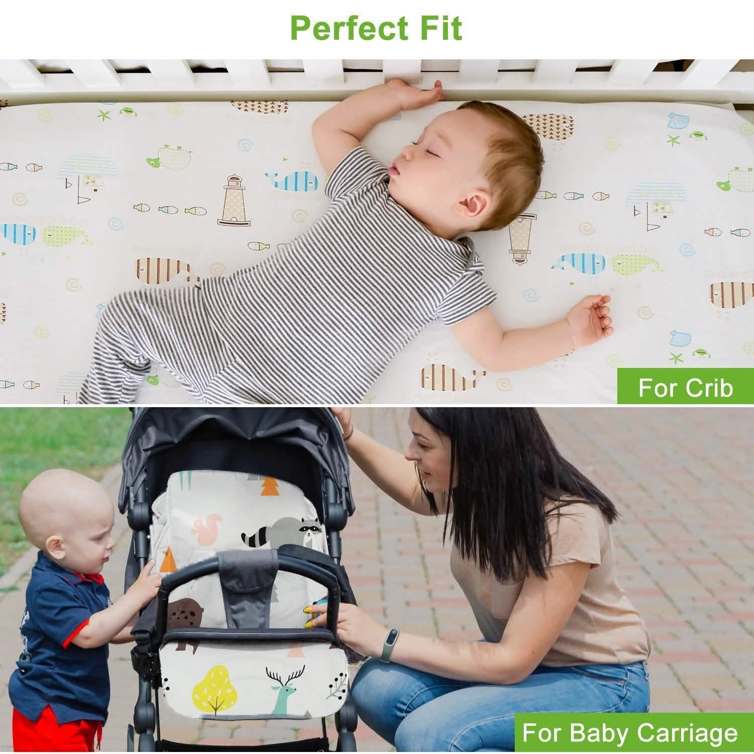 2-Pack: Pack N Play Portable Crib Sheet Baby Gear - Tophatter Daily Deals