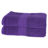 2-Pack: Pakistan Cotton Bath Towel Purple Bath - Tophatter Daily Deals