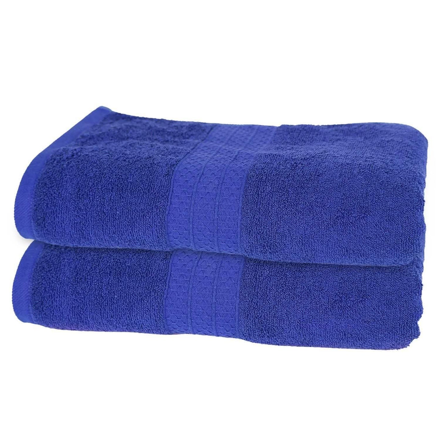 2-Pack: Pakistan Cotton Bath Towel Royal Blue Bath - Tophatter Daily Deals