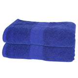 2-Pack: Pakistan Cotton Bath Towel Royal Blue Bath - Tophatter Daily Deals