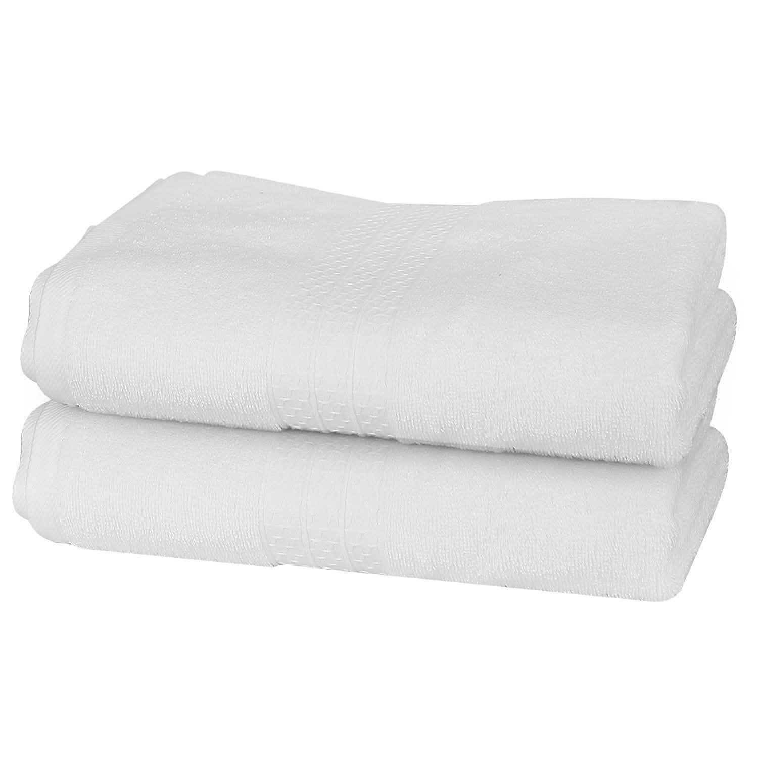 2-Pack: Pakistan Cotton Bath Towel White Bath - Tophatter Daily Deals