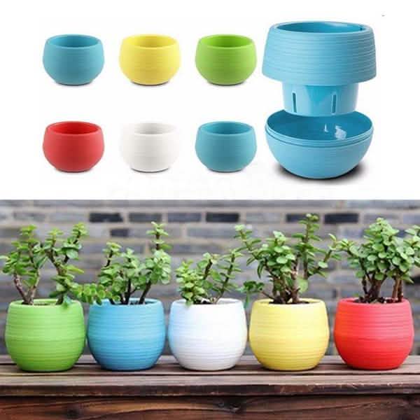 2-Pack: Plastic Plant Flower Pots Garden & Patio - Tophatter Daily Deals