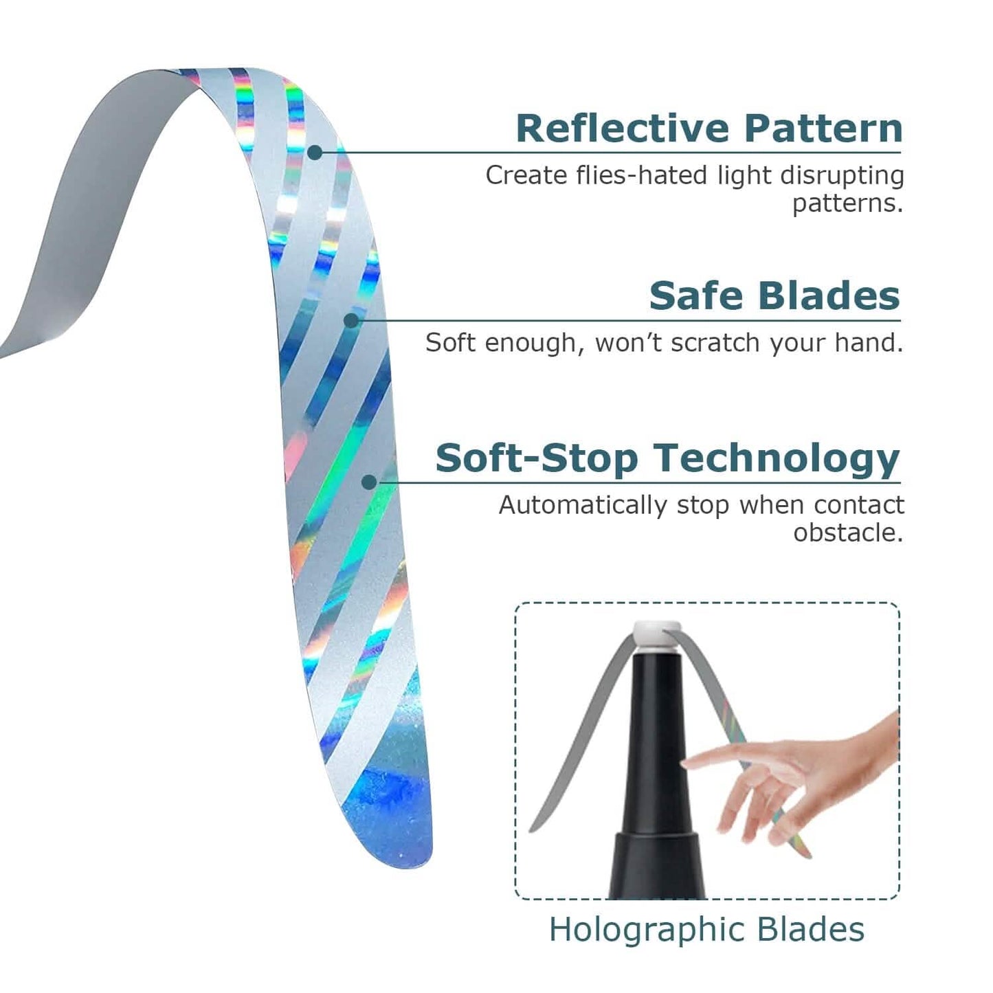 2-Pack: Portable Reflective Fly Repellent Fan Rechargeable Battery Powered Pest Control - Tophatter Daily Deals