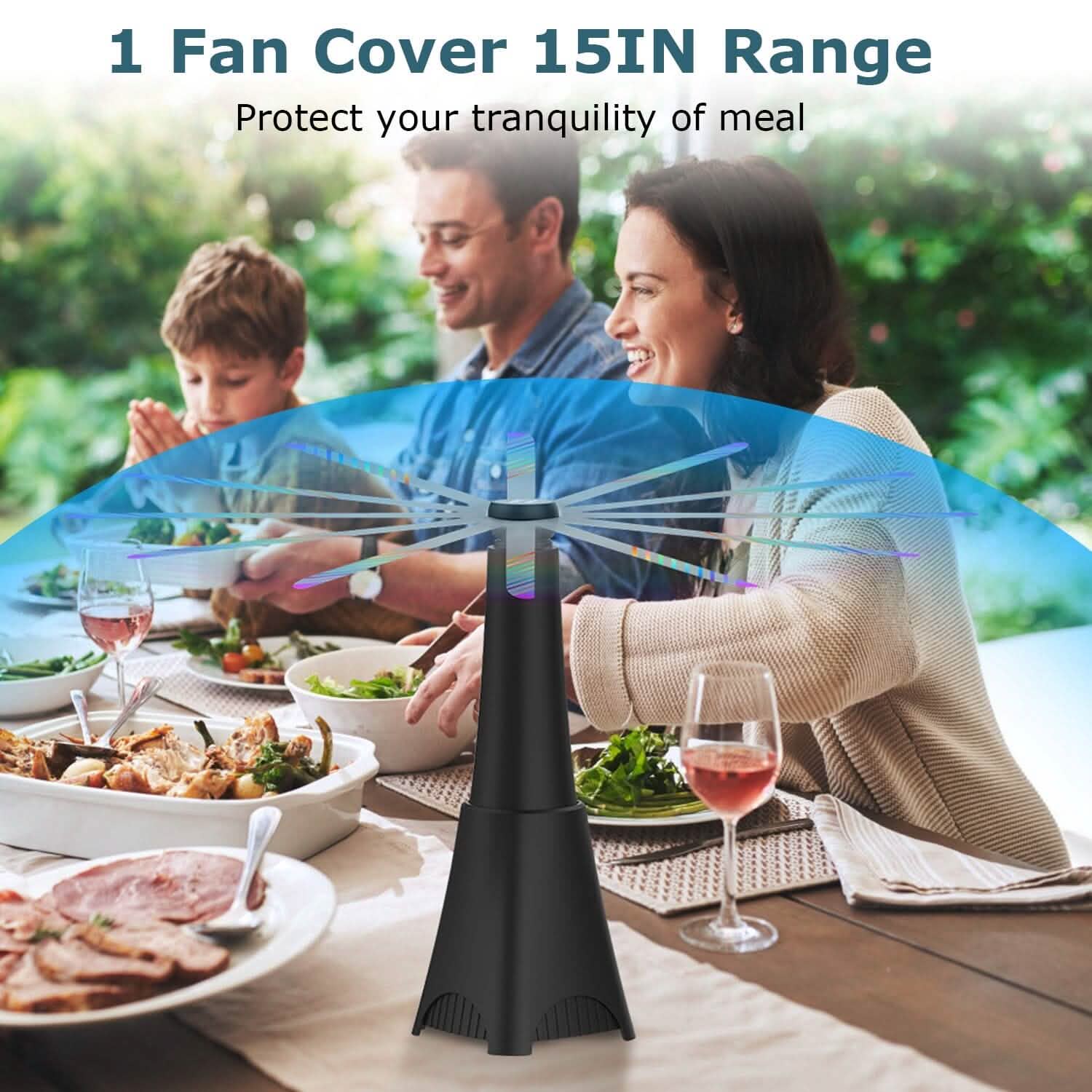 2-Pack: Portable Reflective Fly Repellent Fan Rechargeable Battery Powered Pest Control - Tophatter Daily Deals