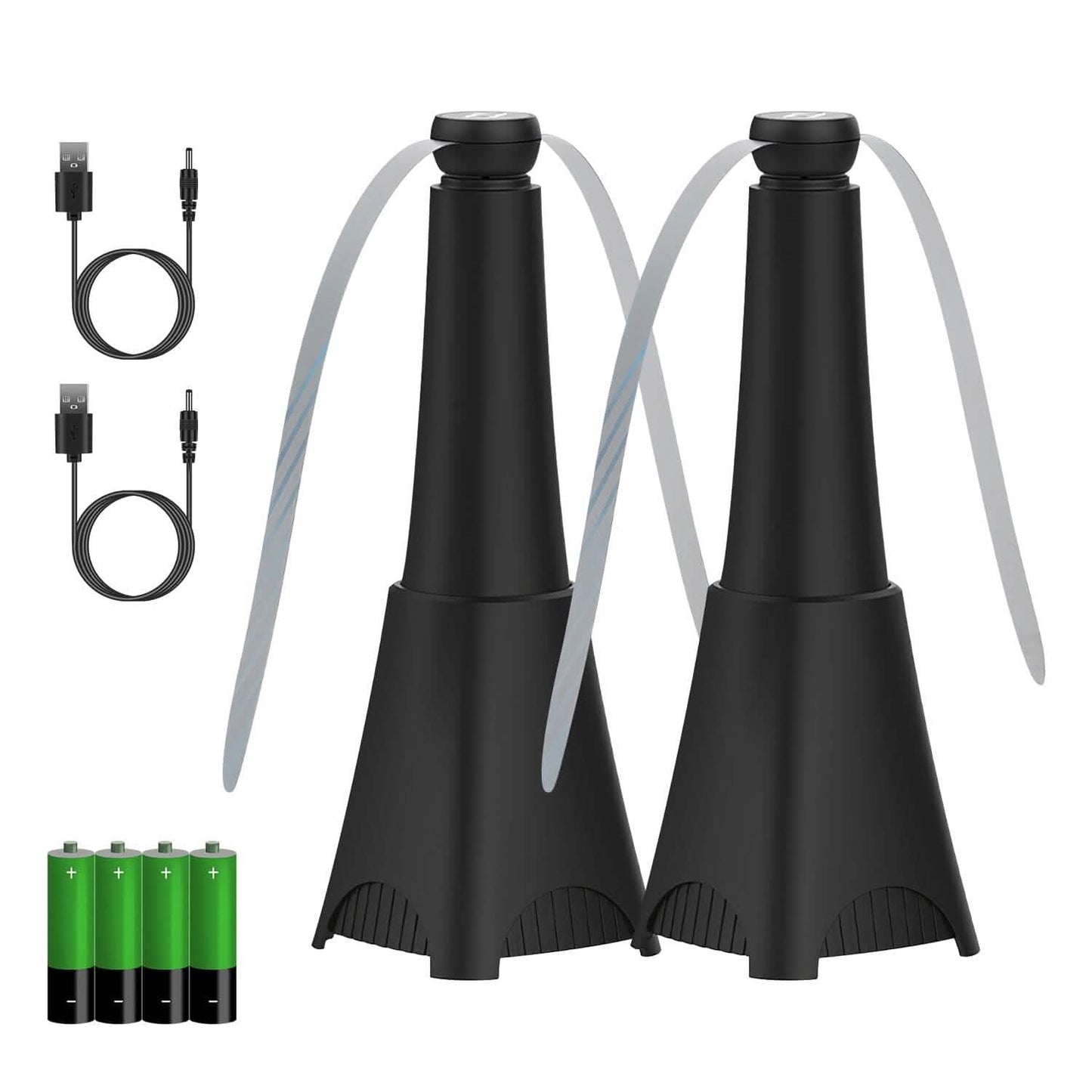 2-Pack: Portable Reflective Fly Repellent Fan Rechargeable Battery Powered Pest Control - Tophatter Daily Deals