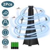 2-Pack: Portable Reflective Fly Repellent Fan Rechargeable Battery Powered Pest Control - Tophatter Daily Deals