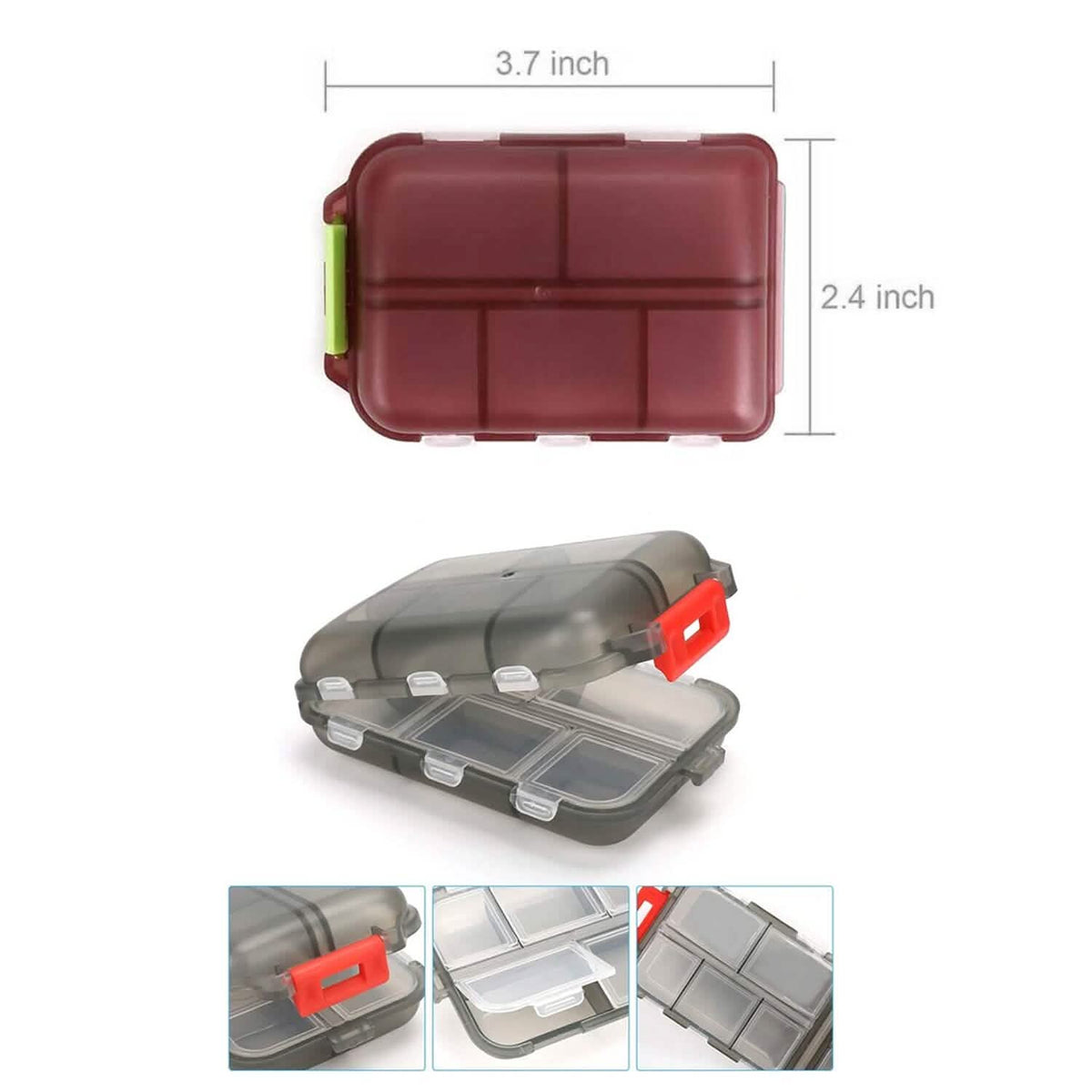 2-Pack: Portable Weekly Travel Pill Organizer Case Health & Wellness - Tophatter Daily Deals