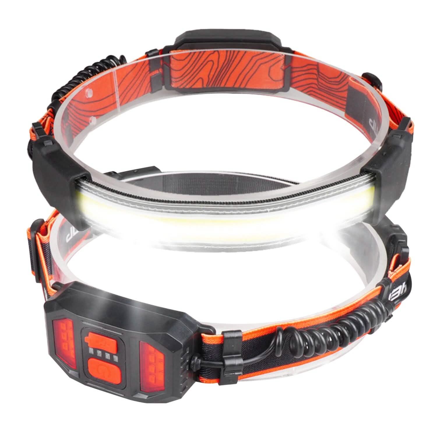 2-Pack: Rechargeable Headlamp 3 Light Modes Hand-Free Outdoor Recreation - Tophatter Daily Deals