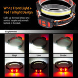2-Pack: Rechargeable Headlamp 3 Light Modes Hand-Free Outdoor Recreation - Tophatter Daily Deals