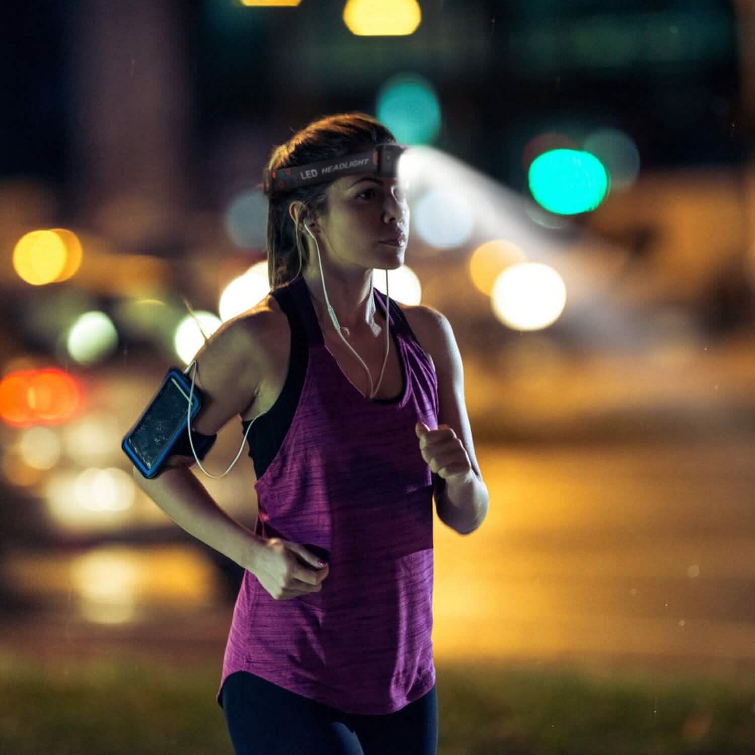 2-Pack: Rechargeable Motion Sensor Headlamp 6 Light Modes Headlight Outdoor Recreation - Tophatter Daily Deals