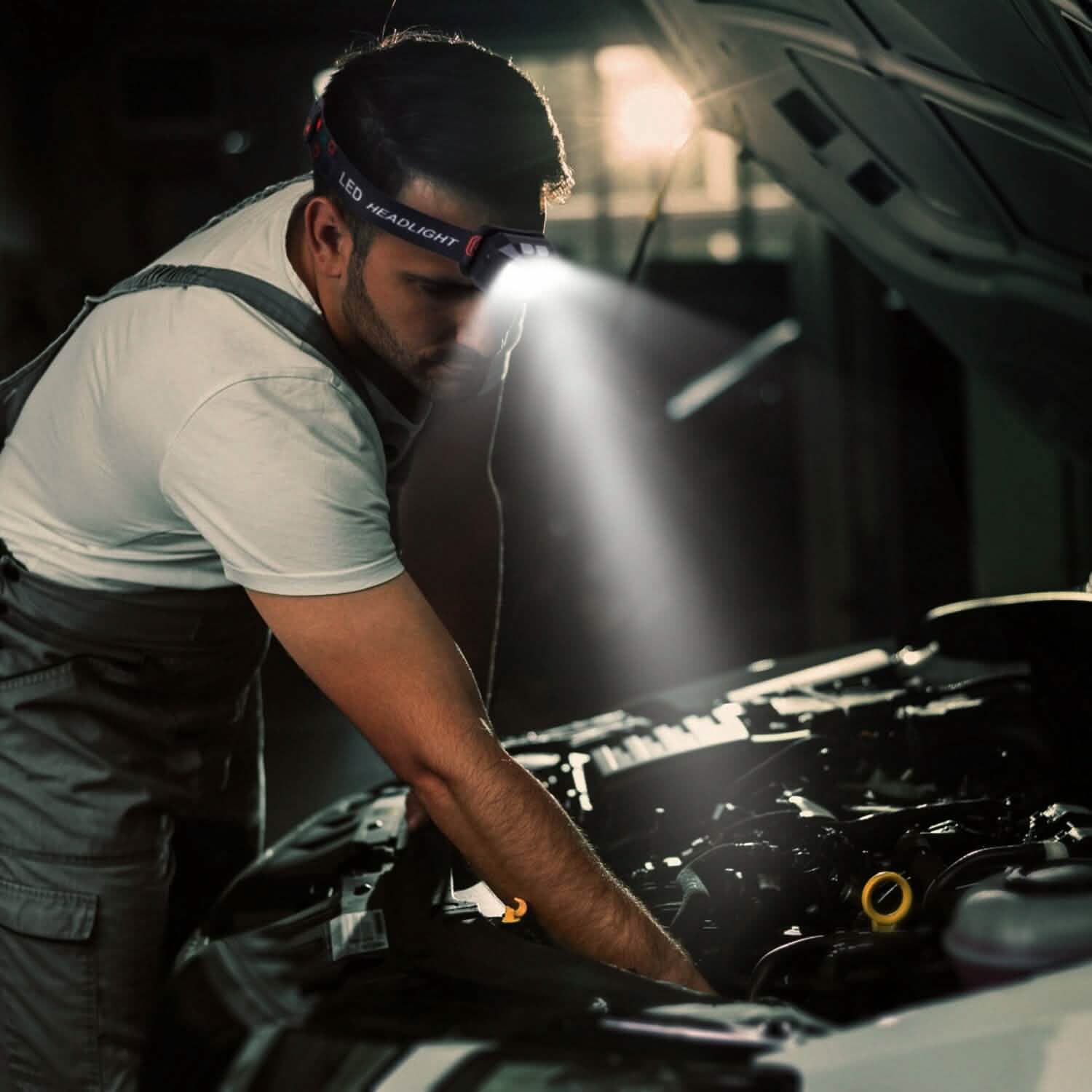 2-Pack: Rechargeable Motion Sensor Headlamp 6 Light Modes Headlight Outdoor Recreation - Tophatter Daily Deals