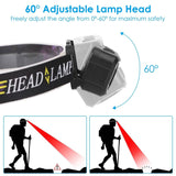 2-Pack: Rechargeable Motion Sensor Headlamp 6 Light Modes Outdoor Recreation - Tophatter Daily Deals