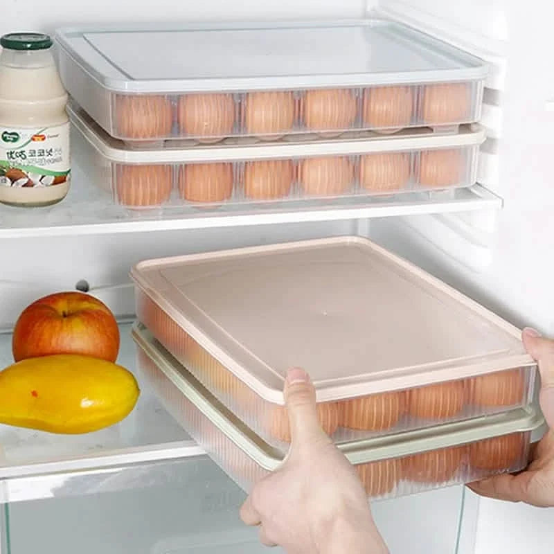 2-Pack: Refrigerator Egg Box Food Preservation Kitchen Storage - Tophatter Daily Deals