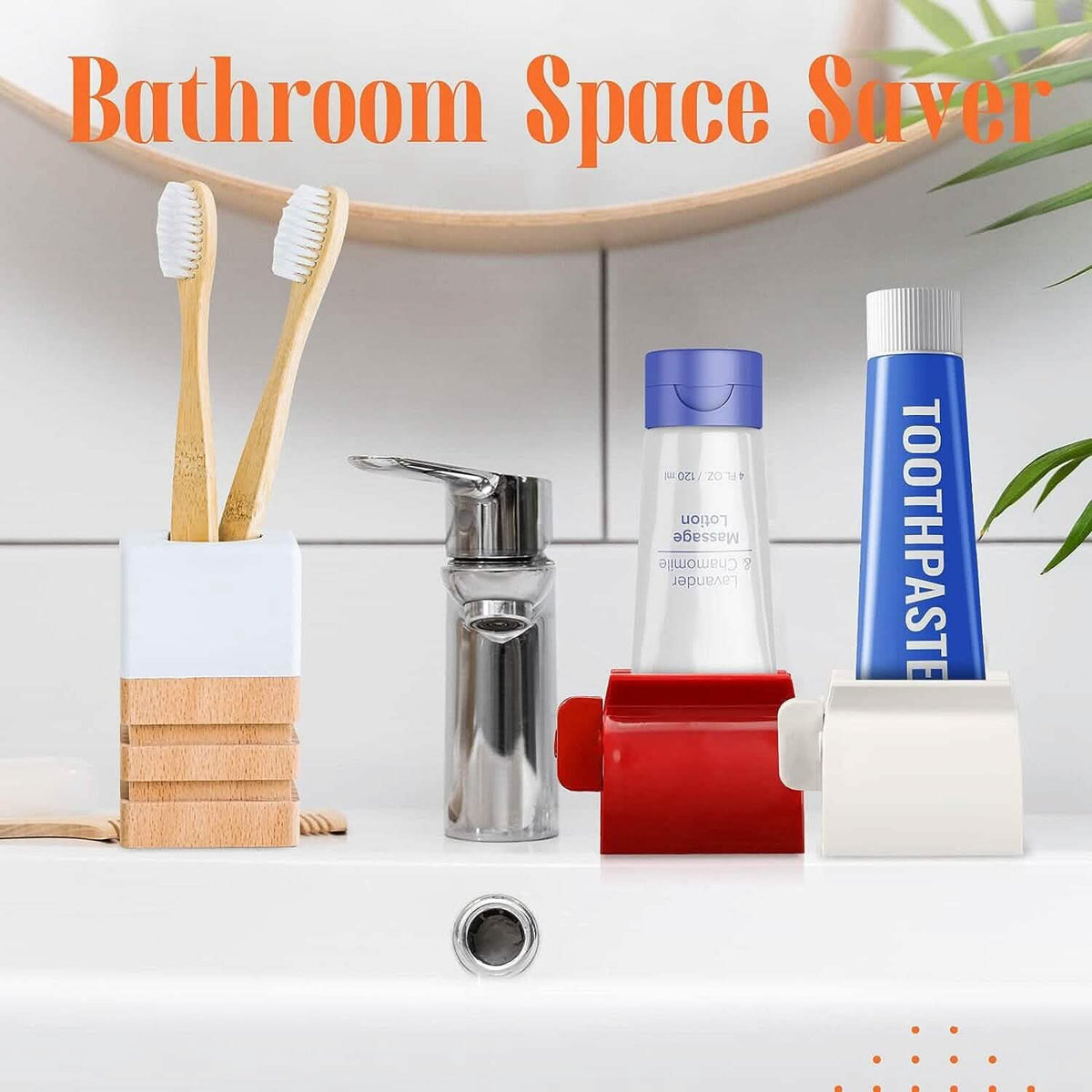 2-Pack: Rolling Tube Toothpaste Squeezer Dispenser Bath - Tophatter Daily Deals
