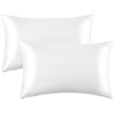2-Pack: Satin Pillowcases with Envelope Closure White Bedding - Tophatter Daily Deals