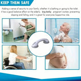 2-Pack: Shower Handle Grab Bars For Bathtubs And Showers Bath - Tophatter Daily Deals