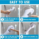 2-Pack: Shower Handle Grab Bars For Bathtubs And Showers Bath - Tophatter Daily Deals