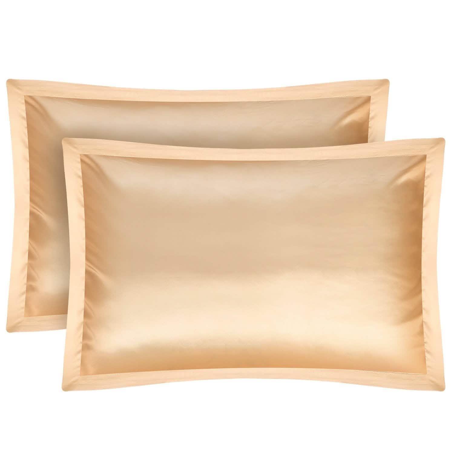 2-Pack: Soft Silky Satin Pillow Case Ivory Bedding - Tophatter Daily Deals