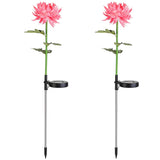 2-Pack: Solar LED Chrysanthemum Lights Outdoor Lighting - Tophatter Daily Deals