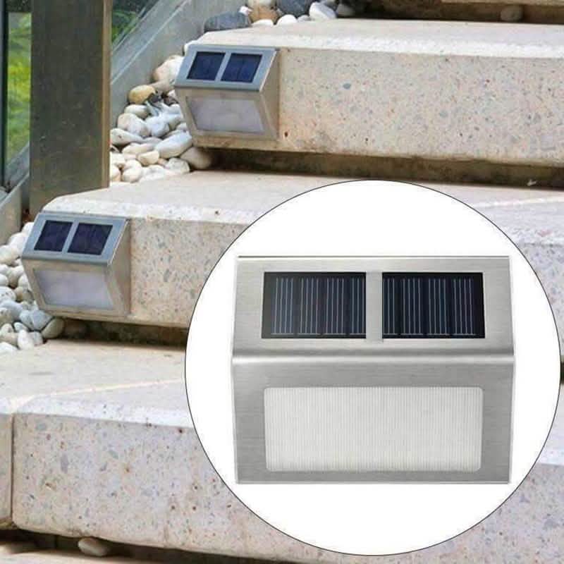 2 Pack: Solar Light 2 LEDs Wall Lamp Waterproof Security Light Outdoor Lighting - Tophatter Daily Deals