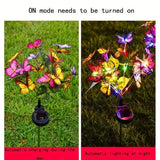2-Pack: Solar-Powered Butterfly Flower Lamp Outdoor Lighting - Tophatter Daily Deals