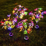 2-Pack: Solar-Powered Butterfly Flower Lamp Outdoor Lighting - Tophatter Daily Deals