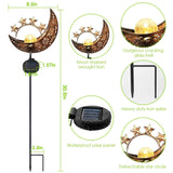 2-Pack: Solar Powered Glass Globe Stake Lamp Outdoor Lighting - Tophatter Daily Deals