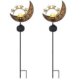 2-Pack: Solar Powered Glass Globe Stake Lamp Outdoor Lighting - Tophatter Daily Deals