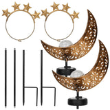 2-Pack: Solar Powered Glass Globe Stake Lamp Outdoor Lighting - Tophatter Daily Deals