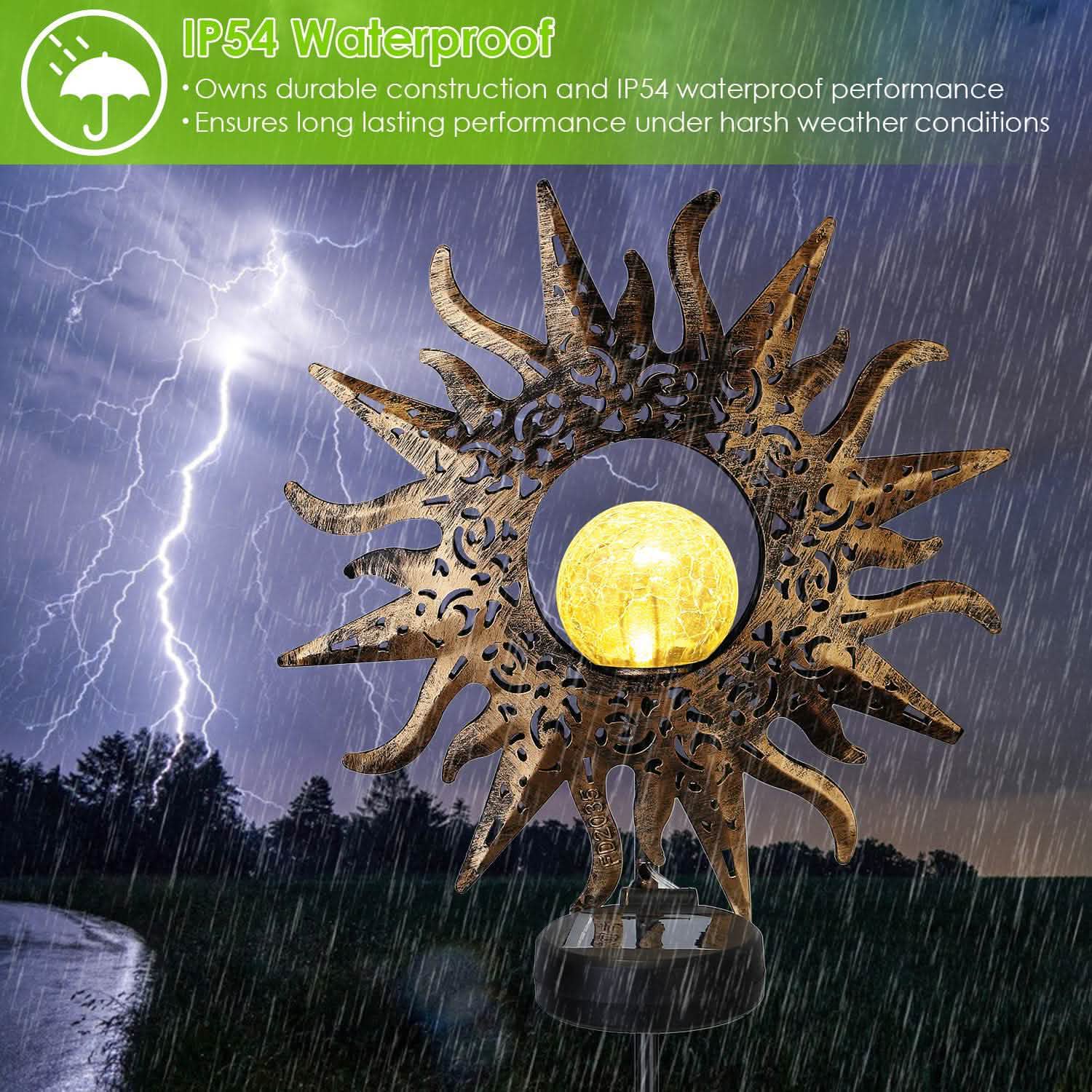 2-Pack: Solar Powered Glass Globe Stake Lamp Outdoor Lighting - Tophatter Daily Deals