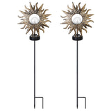 2-Pack: Solar Powered Glass Globe Stake Lamp Sun Outdoor Lighting - Tophatter Daily Deals