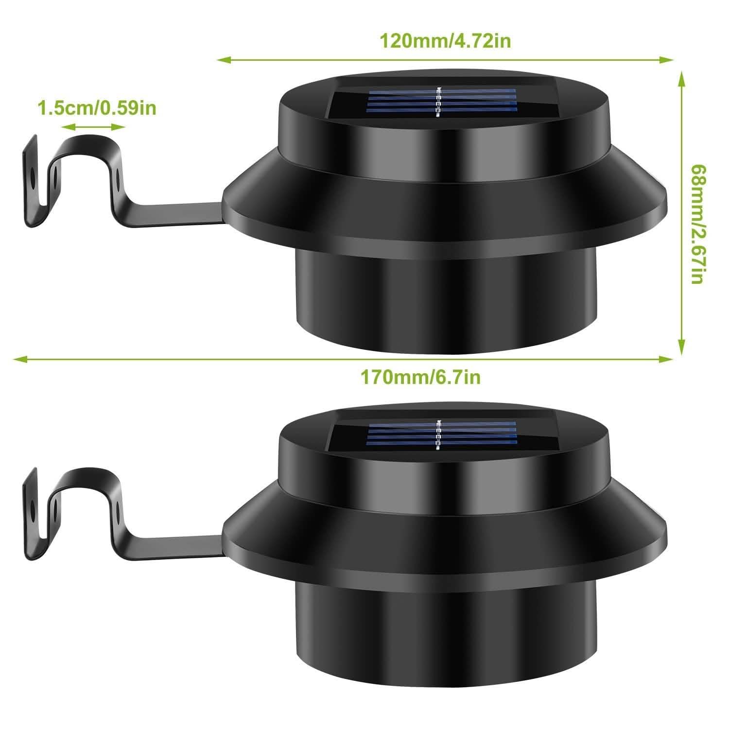 2-Pack: Solar Powered Gutter Lights Outdoor Lighting - Tophatter Daily Deals