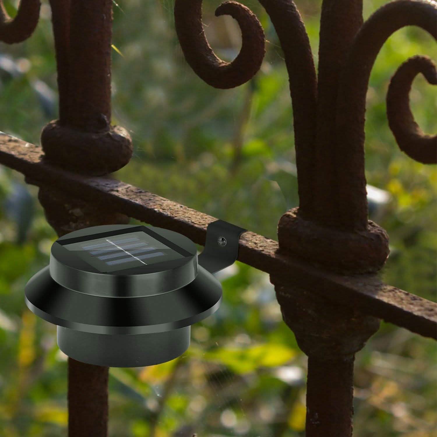 2-Pack: Solar Powered Gutter Lights Outdoor Lighting - Tophatter Daily Deals