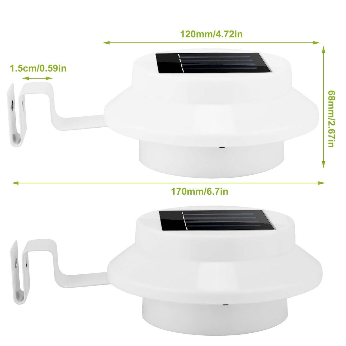 2-Pack: Solar Powered Gutter Lights Outdoor Lighting - Tophatter Daily Deals