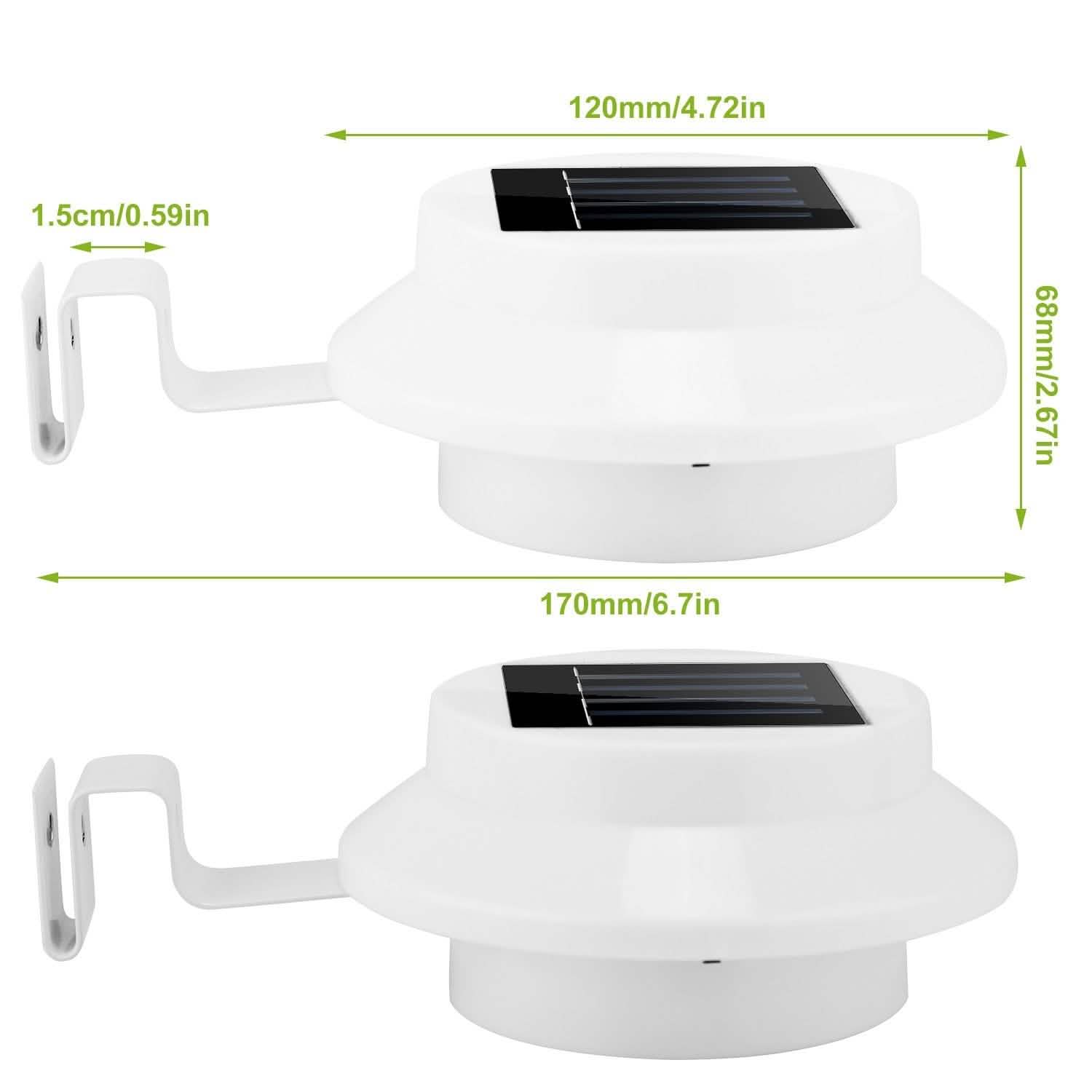 2-Pack: Solar Powered Gutter Lights Outdoor Lighting - Tophatter Daily Deals