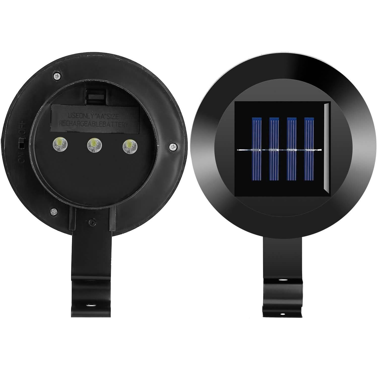 2-Pack: Solar Powered Gutter Lights Outdoor Lighting - Tophatter Daily Deals