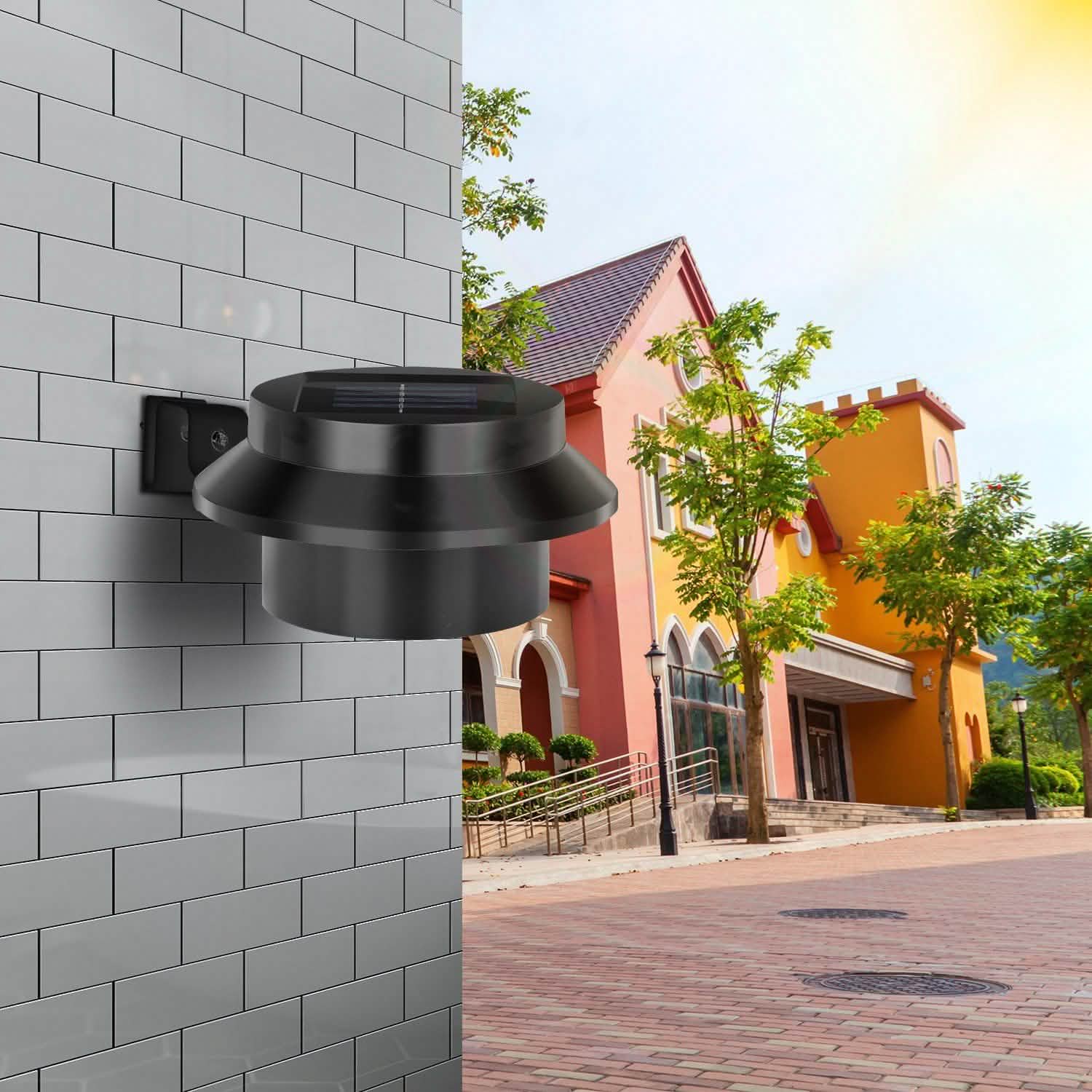 2-Pack: Solar Powered Gutter Lights Outdoor Lighting - Tophatter Daily Deals