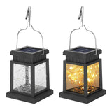 2-Pack: Solar Powered Hanging Lights 30 LED Beads Outdoor Lighting - Tophatter Daily Deals