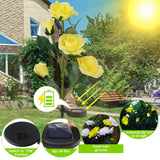 2-Pack: Solar Powered Rose Flower LED Decorative Lamp Outdoor Lighting - Tophatter Daily Deals