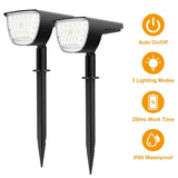 2-Pack: Solarek 32 LEDs Solar Landscape Spotlights Outdoor Lighting - Tophatter Daily Deals