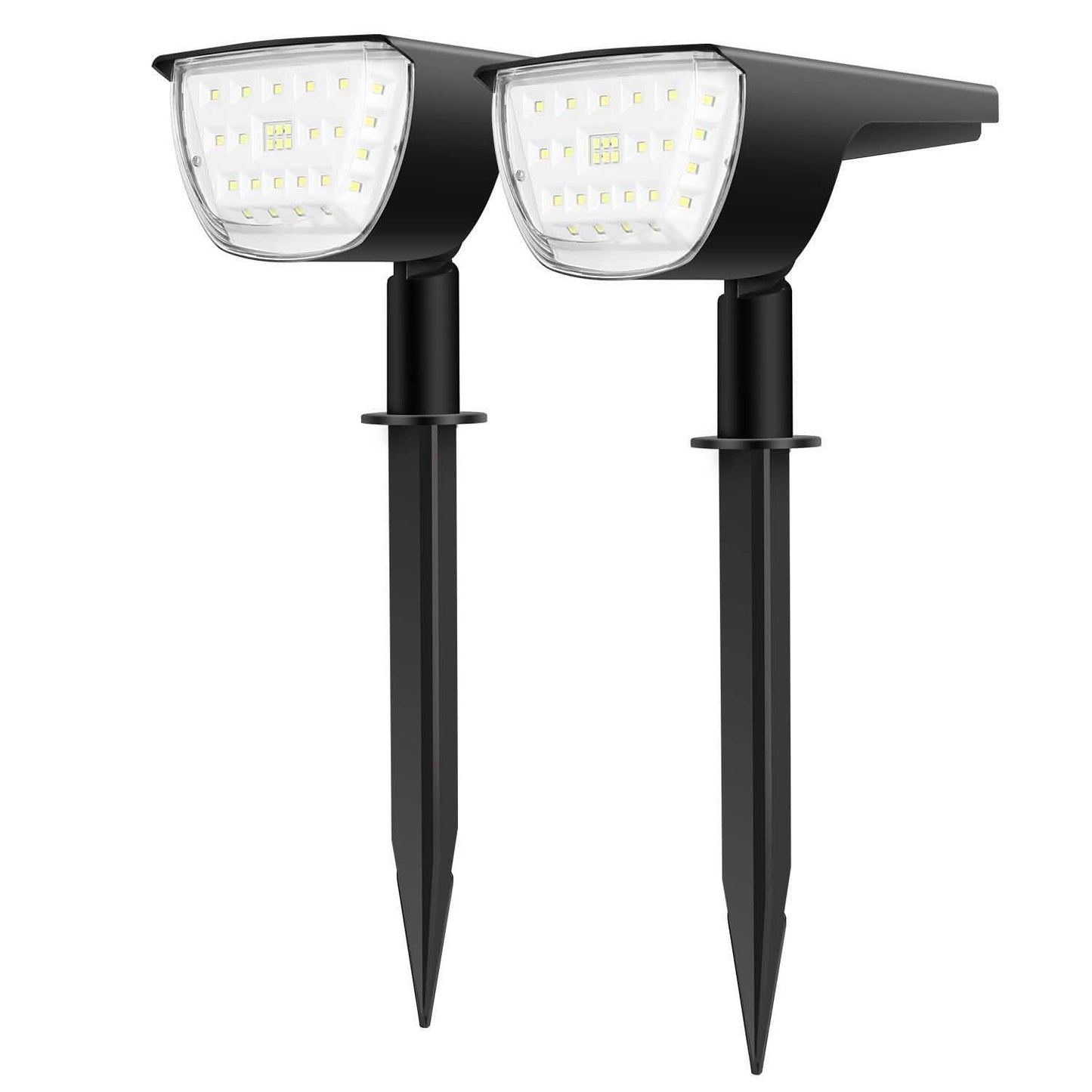 2-Pack: Solarek 32 LEDs Solar Landscape Spotlights Outdoor Lighting - Tophatter Daily Deals